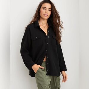 AERIE Lumber Jane Waffle Buttondown Shirt